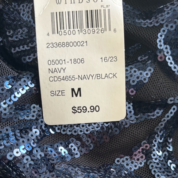 Womens Black and Navy Homecoming Dress - Picture 3 of 3